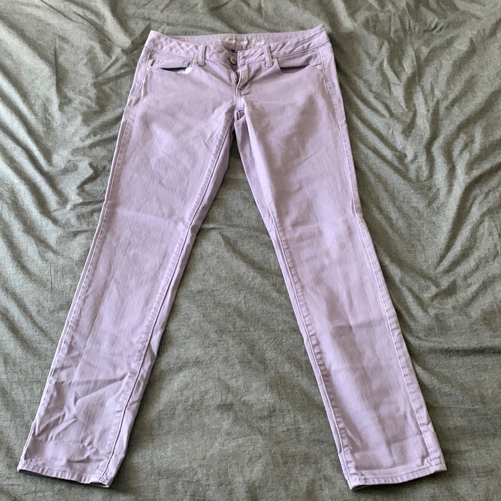 American Eagle lavender skinny jeans size 6